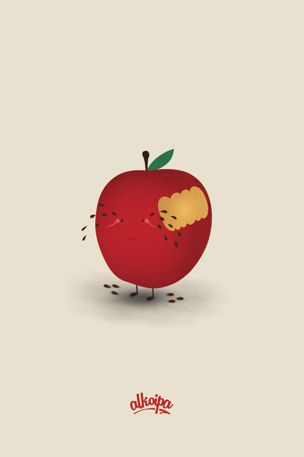 A sad apple